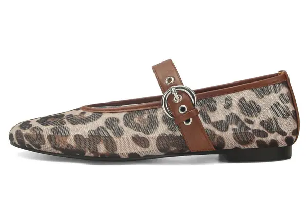 Amazon MICIFA Leopard Mesh Ballet Flats