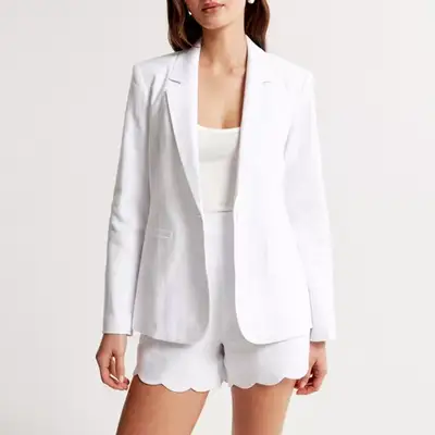 Abercrombie & Fitch Premium Linen Blazer