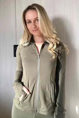 Quince Activewear Featuring Ultra Form Slim Fit Jacket On Model