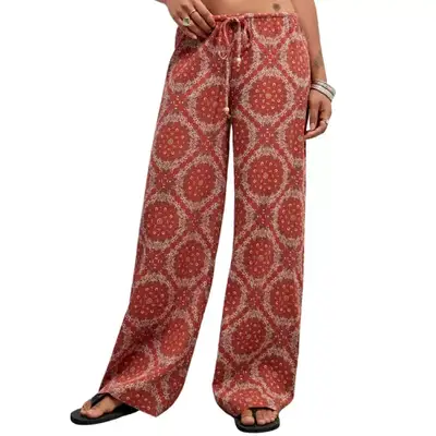 red printed Out From Under pants