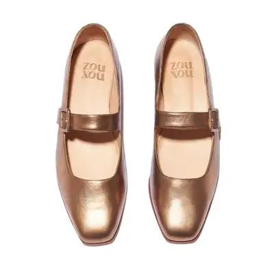 bronze Zou Xou ballet flats