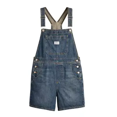 medium wash Levis overalls