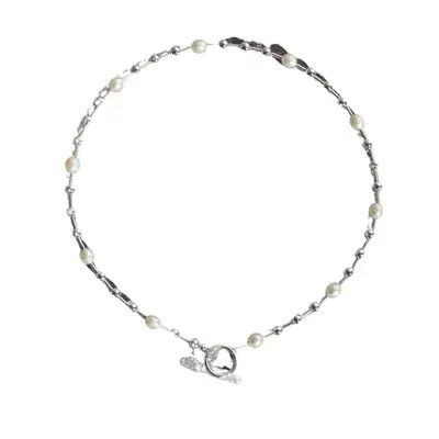 pearl and silver choker