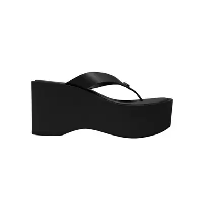 Coach platform flip-flops in black