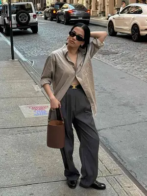 Coach Ergo Bag in pink and white cherry print