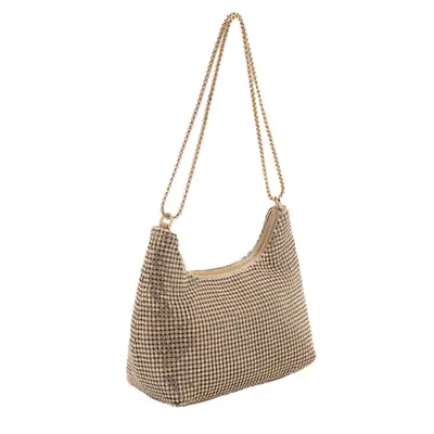 Mango Chain Bag with Crystals in gold