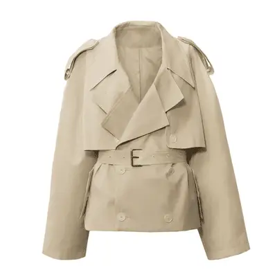 Derek Lam 10 Crosby Lexis Trench Coat in pastel pink dogwood on model styled with pink dress