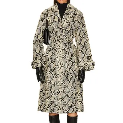 Diotima Rupture Coat in sand with crochet waist accents