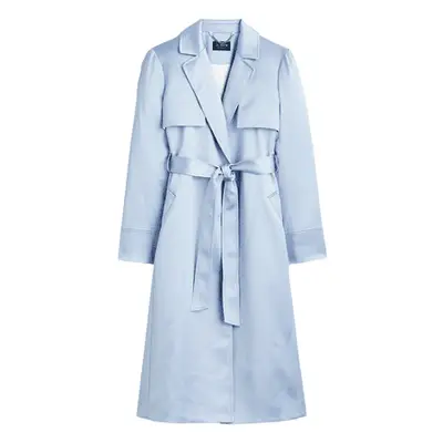 J.Crew Collection Harriet Trench Coat in tailored satin in faded chambray blue