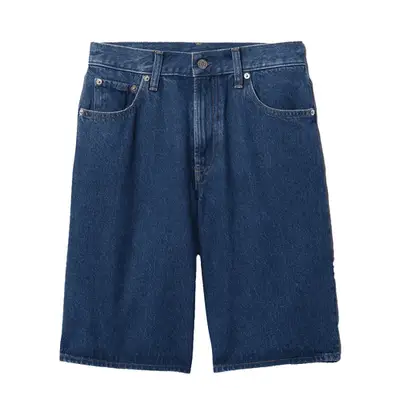 Gap Mid Rise Longline Denim Shorts in medium wash