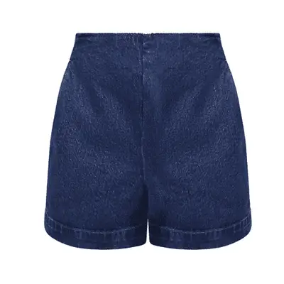 Ann Taylor The Denim Short in medium to dark wash