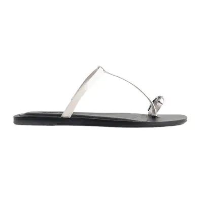 Madewell The Dessa Toe Ring Sandal in ivory with black base