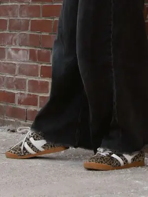 Nike Cortez sneakers in blue and green textile