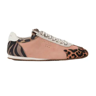 Kurt Geiger Islington Sneaker in peach with mixed animal print