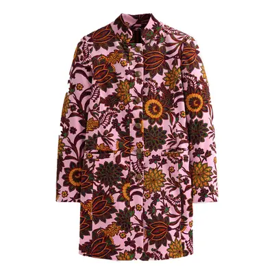 Boden Hamilton Velvet Coat in pink with floral