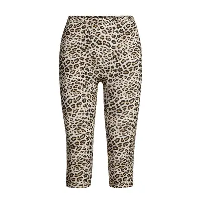 Skims Signature Swim Capri in champagne leopard