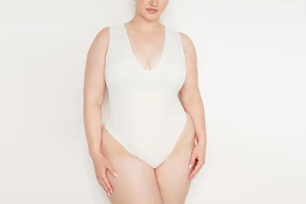 Nordstrom Good American Sleeveless V-Neck Scuba Thong Bodysuit