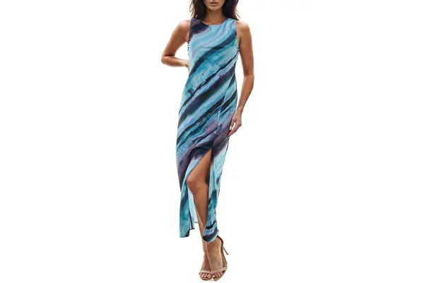 Socialite Stripe Sleeveless Midi Dress