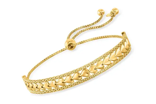 Ross-Simons Italian Silver Heart Motif Bracelet