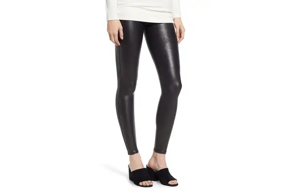 Spanx Petite Faux-Leather Leggings