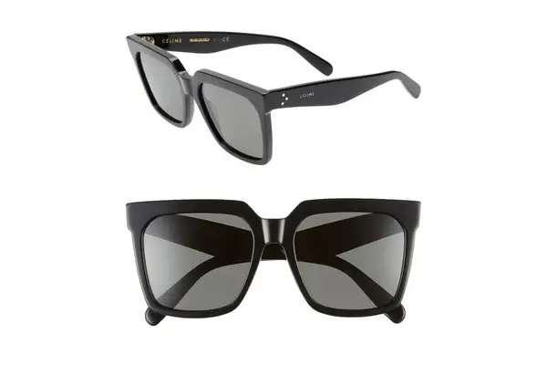 Nordstrom CELINE Shiny Black Smoke Sunglasses