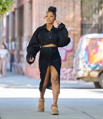 Keke Palmer wearing Uggs in 2022