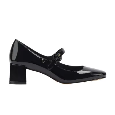Larroude Blair Block Pump in black patent