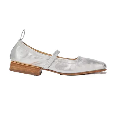 Zou Xou Simona Mary Jane Flat in silver