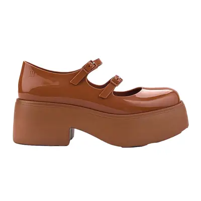 Melissa Farah platform jelly shoes in brown