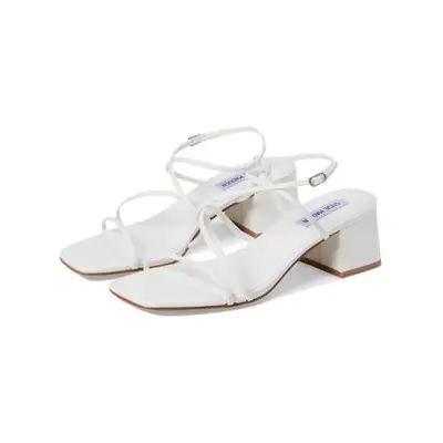 white Steve Madden block sandals
