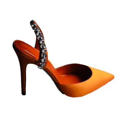 chunky red Schutz platforms