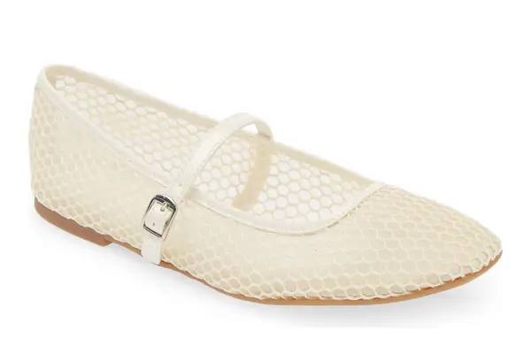 Nordstrom Open Edit Desi Mary Jane Mesh Flat