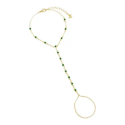 Adina Eden Colored CZ Station Hand Chain