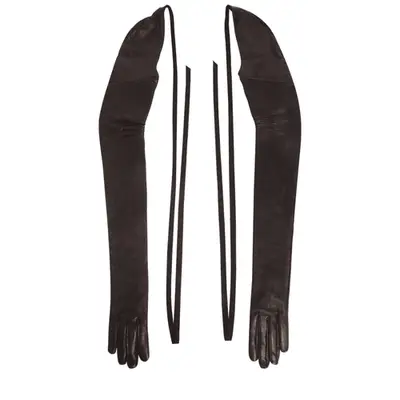 Ann Demeulemeester Lucia Evening Gloves in black leather