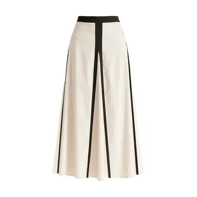 Paisie Contrast Trim Maxi Skirt