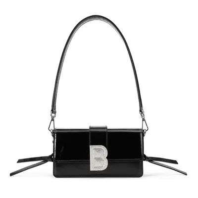 Brandon Blackwood Medium Nia Bag in black with silver hardware