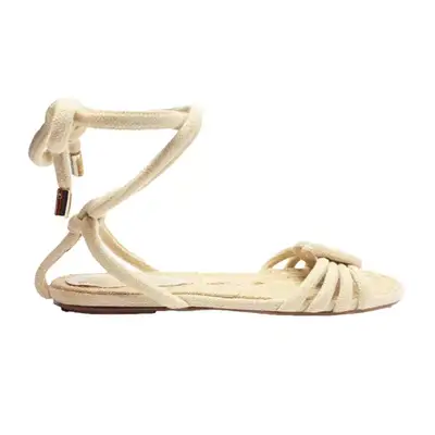 Alexandre Birman Vicky Rope Flat in dove off-white
