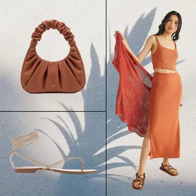 Larroude Flora Pump in lemonade yellow leather