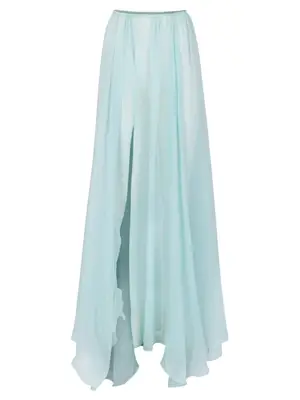 Lurelly Asteria seafoam green silk maxi skirt