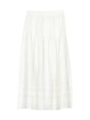 Doen Sebastiane powder white maxi skirt