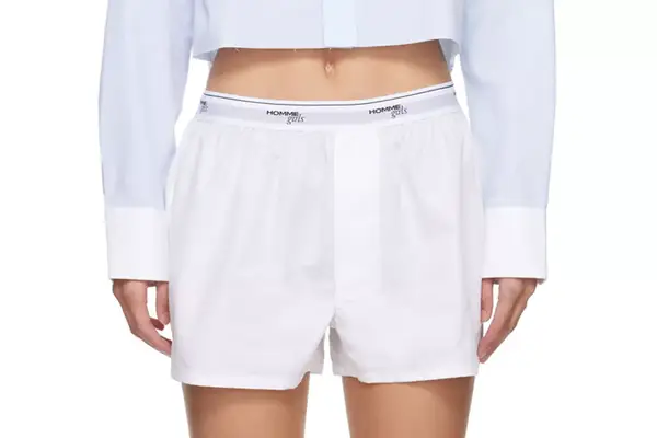 HOMMEGIRLS White Boxer Shorts