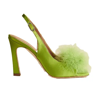Brother Vellies Holly Pump in avocado satin