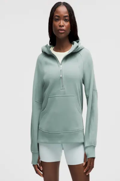 Scuba Oversized hettegenser med halv glidelås