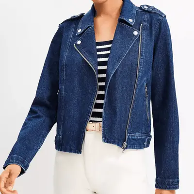 BlankNYC Blaze Out Faux Sherpa Moto Jacket in black leather with white shearling