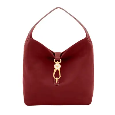 Dooney & Bourke Florentine Logo Lock Shoulder Bag in bordeaux red wine color