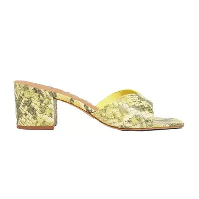 Schutz Margot Sandal in yellow snakeskin