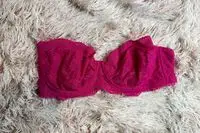 Cosabella Forte Convertible Strapless Bra displayed on a furry blanket