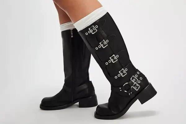 Oshea Wide Calf Moto Boots