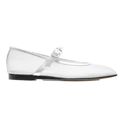 Le Monde Beryl Mesh Mary Jane Ballerina Flats in silver