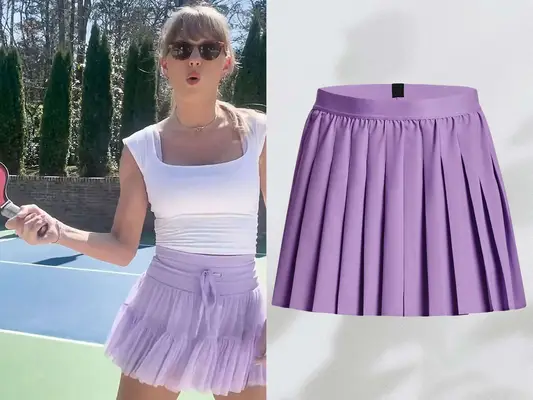 Tiktok est obsédé par la jupe de tennis lilas de Taylor Swift, et j'ai trouvé 6 styles similaires à partir de 25 $